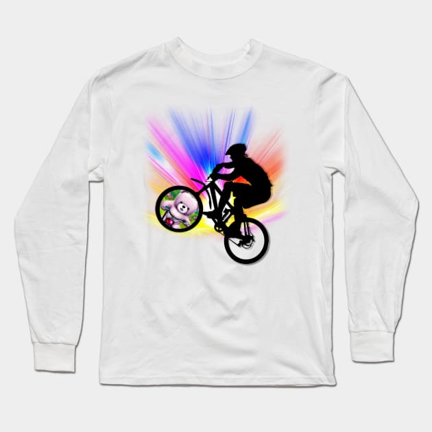 Bike Riding Long Sleeve T-Shirt by KC Morcom aka KCM Gems n Bling aka KCM Inspirations